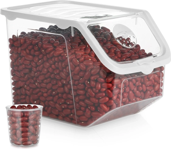 Transparante container met deksel voor fruit en groenten 12 l