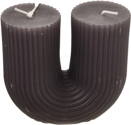 Kaars Novelty grijs 9 × 4 × 9 cm