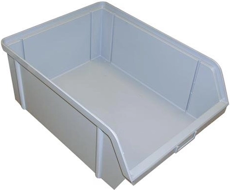 Afgeschuinde opbergbox 200 × 150 × 122 mm, 10 kg, grijs
