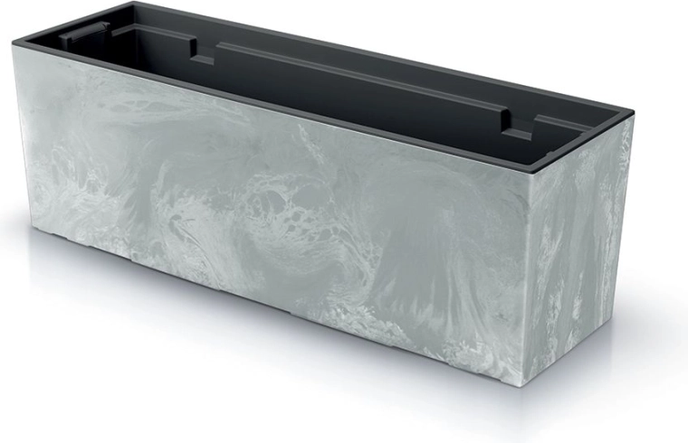 Bloembak URBI Case betoneffect met inzetstuk 77 cm
