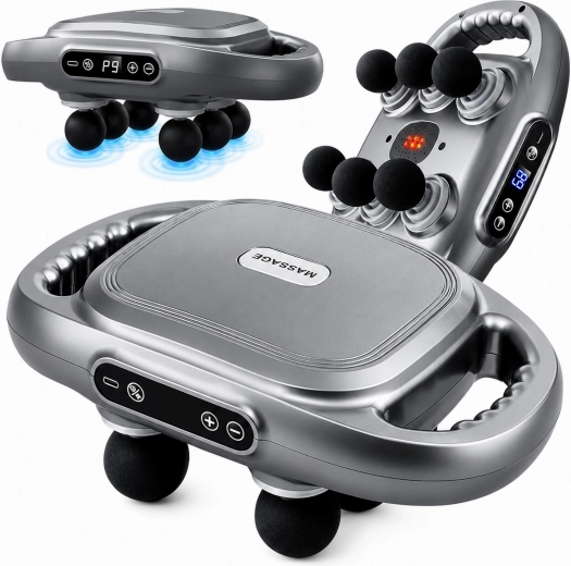 Vibrerend massageapparaat voor lichaam en rug met 6 opzetstukken - 1 stuk