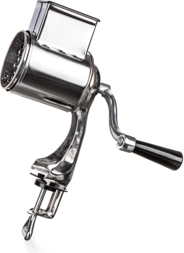 Roestvrijstalen handmolen voor paneermeel, noten en kaas CULINARIA met schroefklem