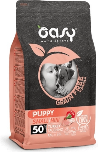 Oasy Grain Free Adult Small/Mini hondenvoer met kalkoenvlees 2,5 kg