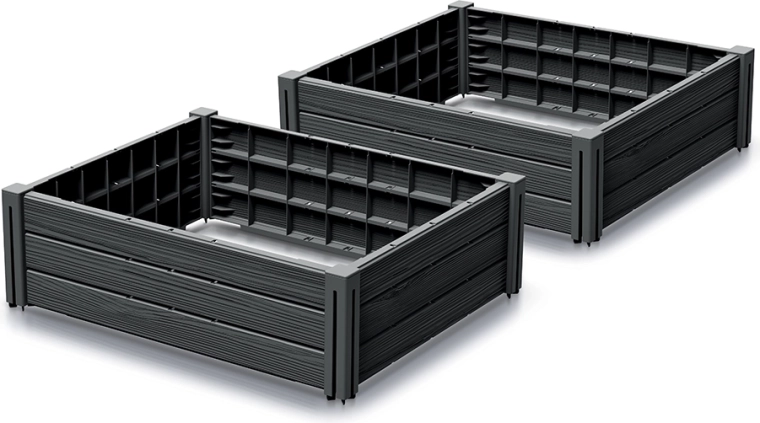 Verhoogde kweekbak BASE PLANT antraciet