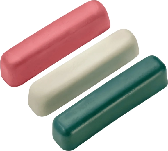 Set polijstpasta’s BEAVERCRAFT P03, 3× 25 g (groen, rood, wit)