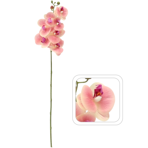 Kunsttak orchidee 74 cm roze