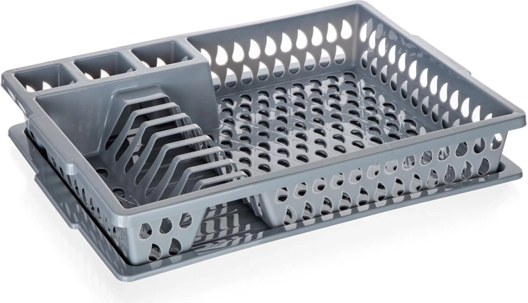Afdruiprek voor servies myKITCHEN met lekbak 41 × 30,5 cm