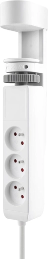 Solight draagbaar tafelstopcontact met klembevestiging 3× 230 V + USB-A en 2× USB-C PD, 2 m, wit