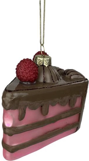 Kerstversiering – glazen taart 8,8 × 6,7 × 8,3 cm