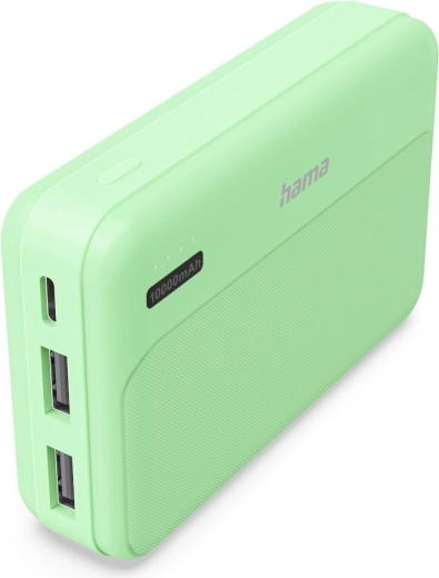 Hama Power Pack Pocket 10 powerbank 10 000 mAh, 2× USB-A, groen