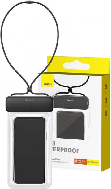 Waterdichte telefoonhoes Baseus AquaGlide zwart
