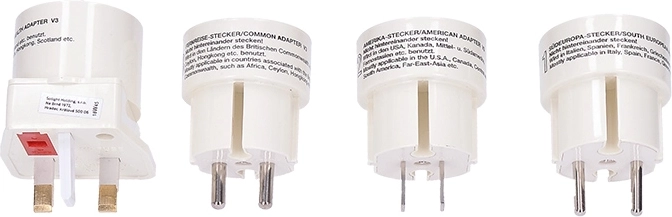 Solight universele reisadapter zonder aarding - 1 stuk
