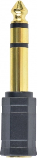 Audio-adapter 6,35 mm TRS (male) naar 3,5 mm jack (female) – verguld