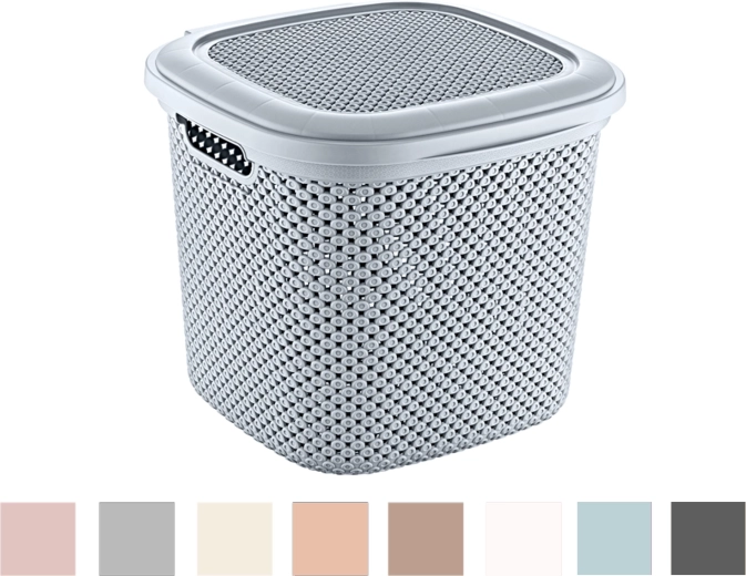 Diamond prullenbak met deksel 15 l