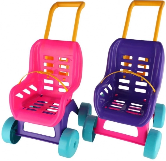 Teddies kinderwagen voor poppen Buggy Sport roze‑paars