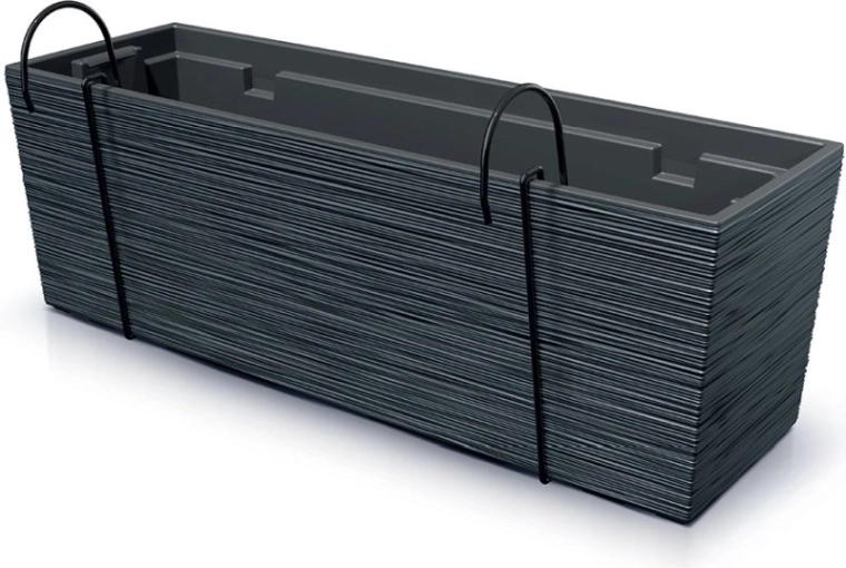 Kunststof bloembak FURU CASE 58 cm – antraciet