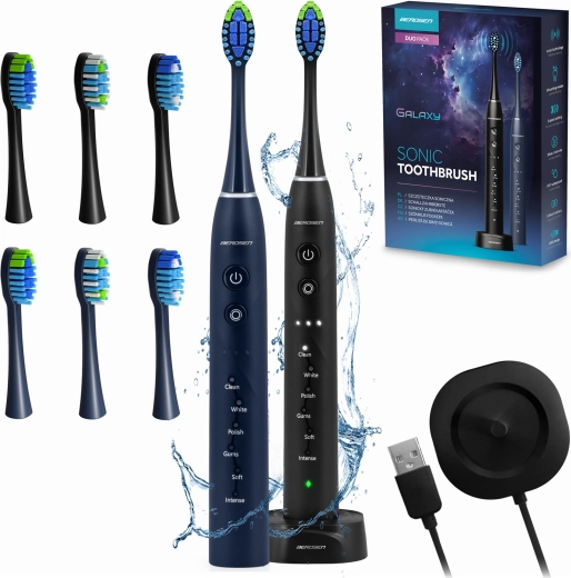 Sonic elektrische tandenborstel BERDSEN Galaxy Duo – set van 2 stuks
