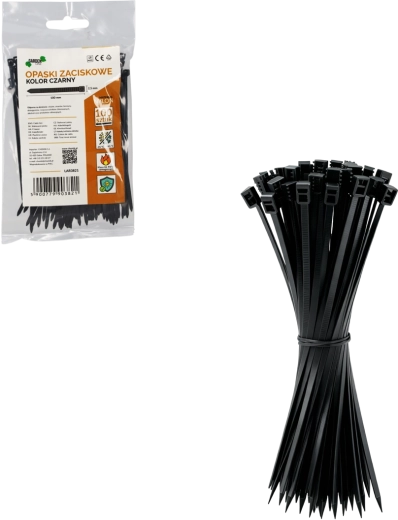 Set kabelbinders 2,5 × 100 mm, zwart (100 stuks)