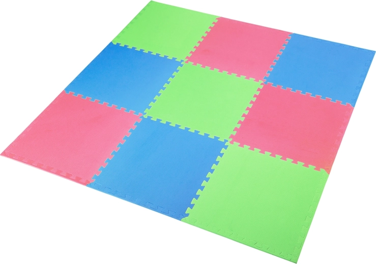 Beschermende puzzelmat ONE Fitness MP10, groen–blauw–rood