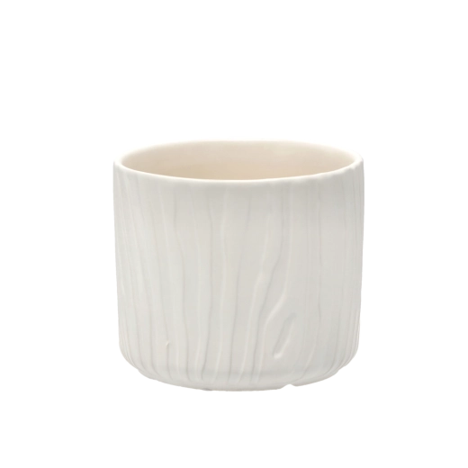 Witte matte keramische plantenpot hoes 15 × 15 × 13 cm