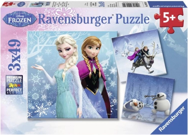Ravensburger puzzel Frozen: winteravontuur 3×49 stukjes