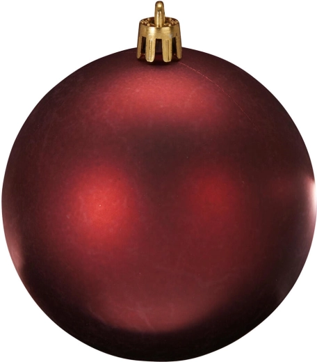 Kerstballen in wijnrood, diameter 6 cm, set van 12 stuks