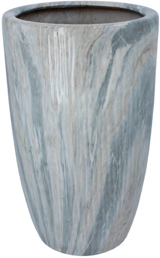 Keramische plantenpot met marmerlook 24 × 24 × 40 cm