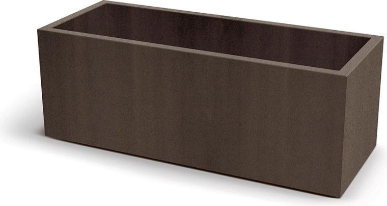 Bloembak CUBLA CASE 98 cm in cortenstaal-look