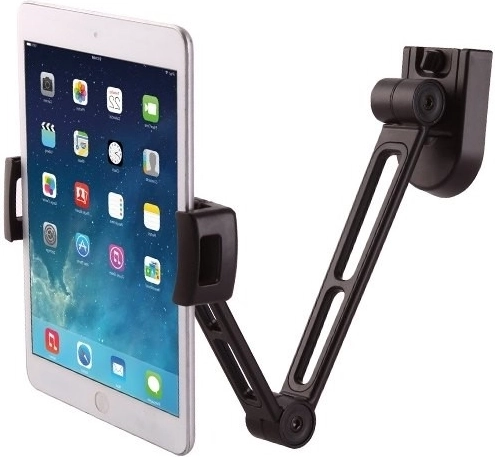Wandhouder voor tablet 4,7–12,9" met verstelbare arm – zwart