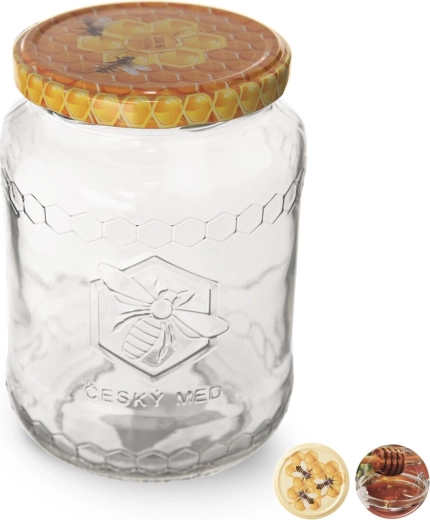 Weckpot met schroefdeksel voor honing 0,77 l mix