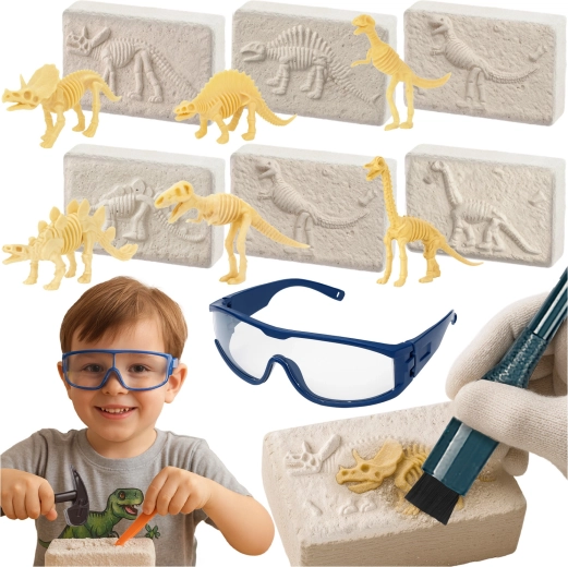 KRUZZEL dinosaurus-opgravingen 6-in-1 – paleontologieset
