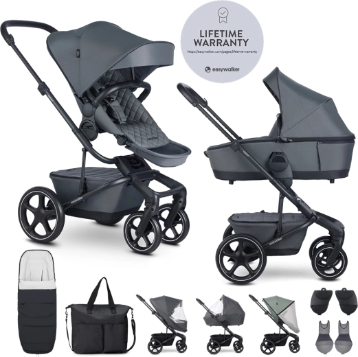 Easywalker Harvey⁵ Premium Mineral Grey XXL – combinatiewagen