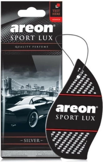 Hangende papieren luchtverfrisser Areon SportLux Silver, zwart