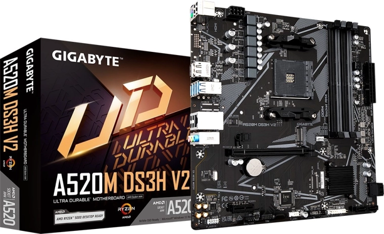 Moederbord GIGABYTE A520M DS3H V2 (AM4, mATX)