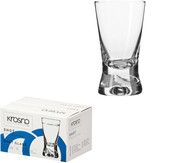 Set vodkaglaasjes 25 ml Krosno X-line, 6 stuks