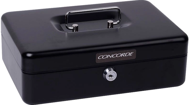 Metalen kassa CONCORDE zwart