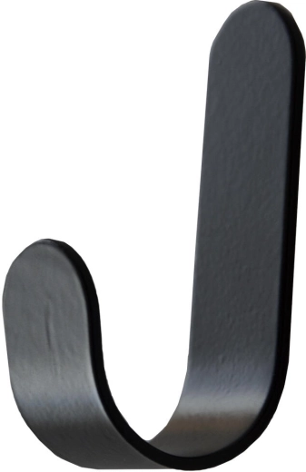 Zelfklevende rechthoekige haken zwart, set van 4 stuks