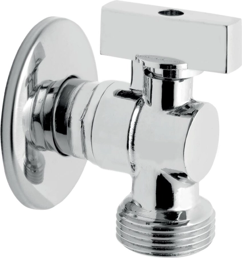 Wasmachine hoekstopkraan met terugslagklep 1/2" x 3/4"