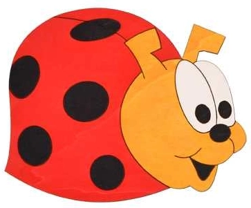 Midden houten decoratie Lieveheersbeestje