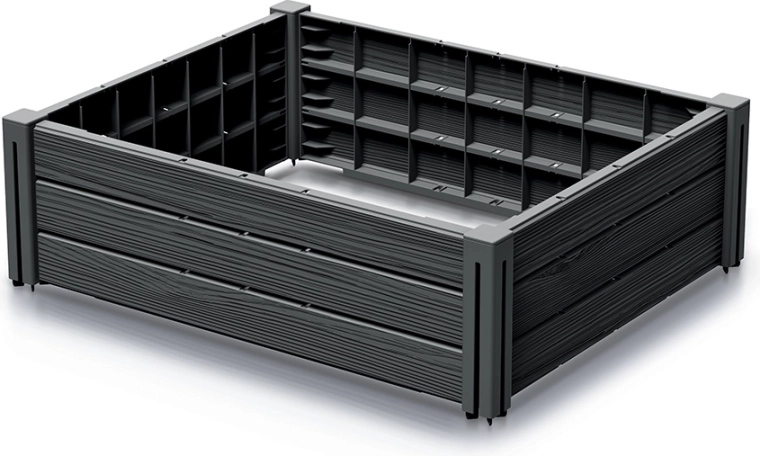 Verhoogde moestuinbak Base Woody antraciet