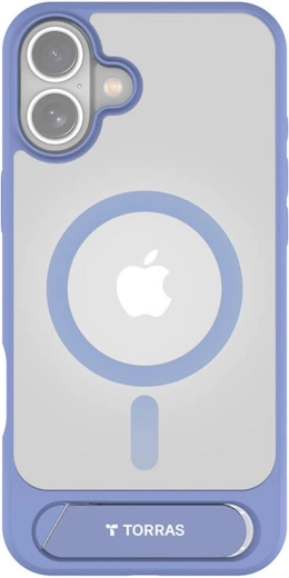 Torras Pstand Series hoesje voor iPhone 16 blauw