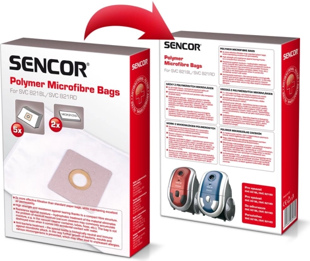 Sencor microvezelzakken voor stofzuiger SVC 821