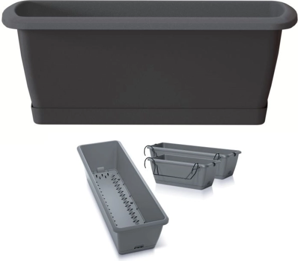 Bloembak met automatisch bewateringssysteem RESPANA EASYCARE 39,7 cm antraciet