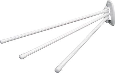 Driedelige metalen handdoekdroger wit