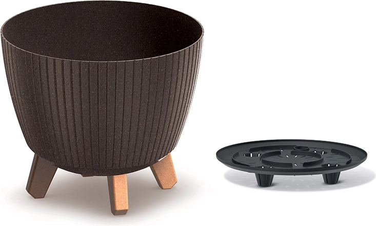 Bloempot Lamia Eco Wood 23,2 cm koffie