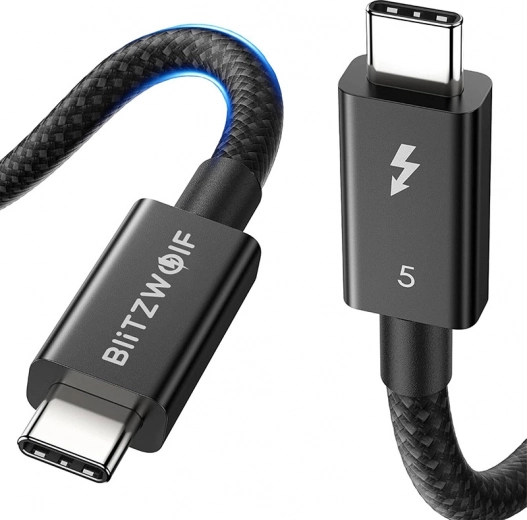 BlitzWolf USB‑C-kabel 240 W, 1,5 m, zwart