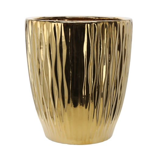 Keramische overpot 45 × 45 × 51,5 cm goud glans