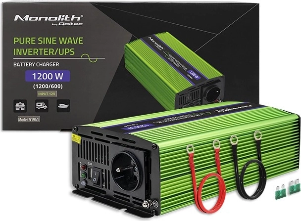 Qoltec zuivere sinus spanningsomvormer 600W - 1200W