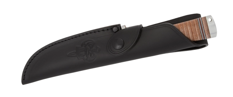 Zwart leren etui Fällkniven NL4 Frej