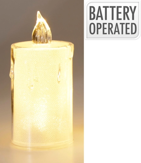 LED-kaars 10,5 cm transparant